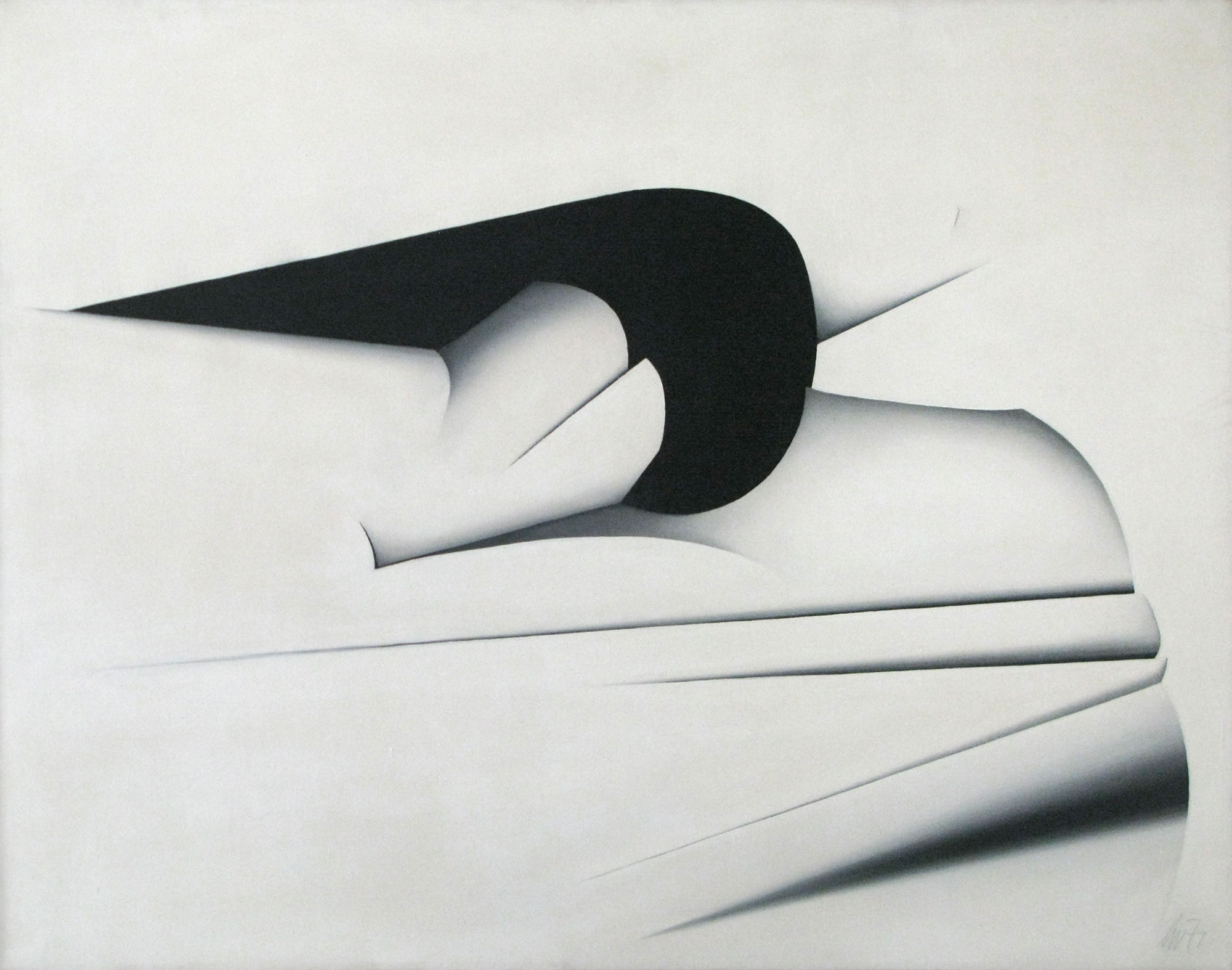 Ohne Titel, 1971, 90 × 70 cm, Öl auf Leinwand