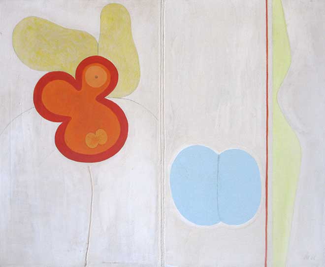 Schemens, 1968, 100 × 80 cm, Mischtechnik auf Leinwand, Applikationen