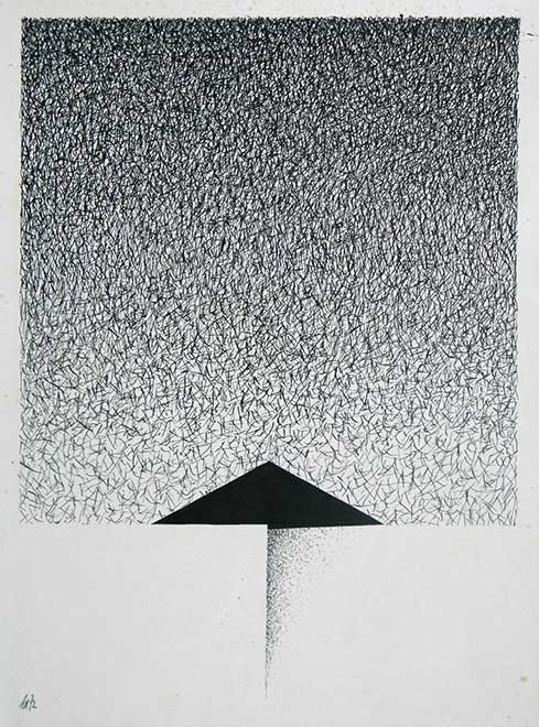 Ohne Titel, 1972, 30 × 40 cm, Tusche auf Papier