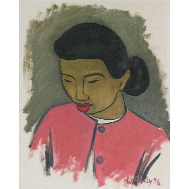 Ohne Titel, 1956, 38 × 47 cm, Öl auf Leinwand