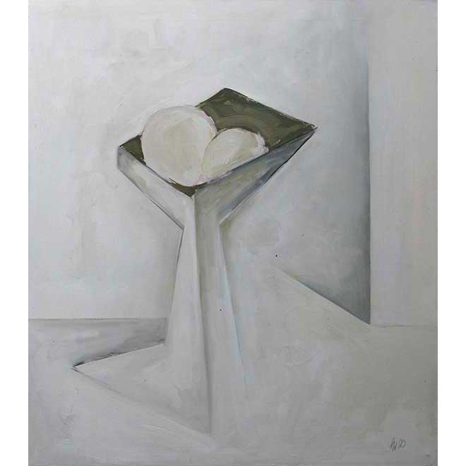 Ohne Titel (Stillleben), 1980, 70 × 80 cm, Öl auf Leinwand