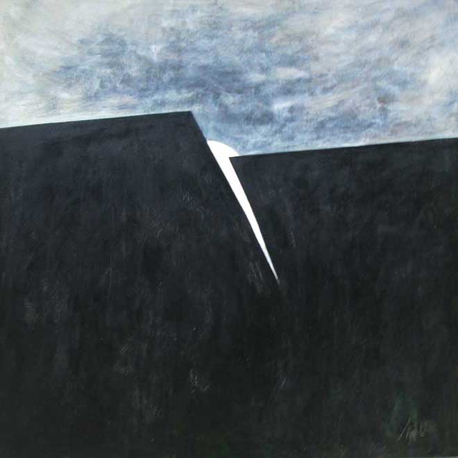 Ohne Titel, 1982, 100 × 100 cm, Öl auf Leinwand