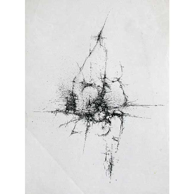 Ohne Titel, 1967, 30 × 40 cm, Tusche auf Papier
