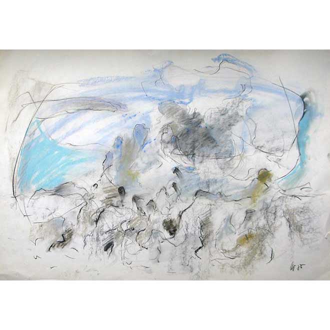 Ohne Titel, 1985, 70 × 100 cm, Pastellkreide auf Papier