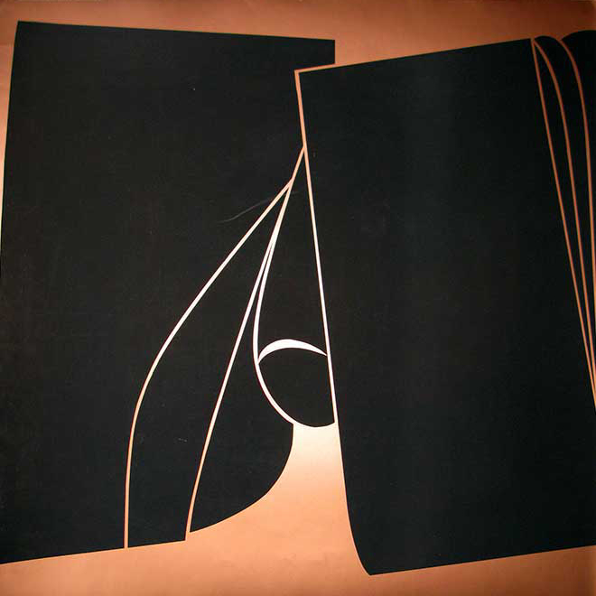 Ohne Titel, Anfang 1970er-Jahre, 70 × 70 cm, Siebdruck auf Kupferpapier