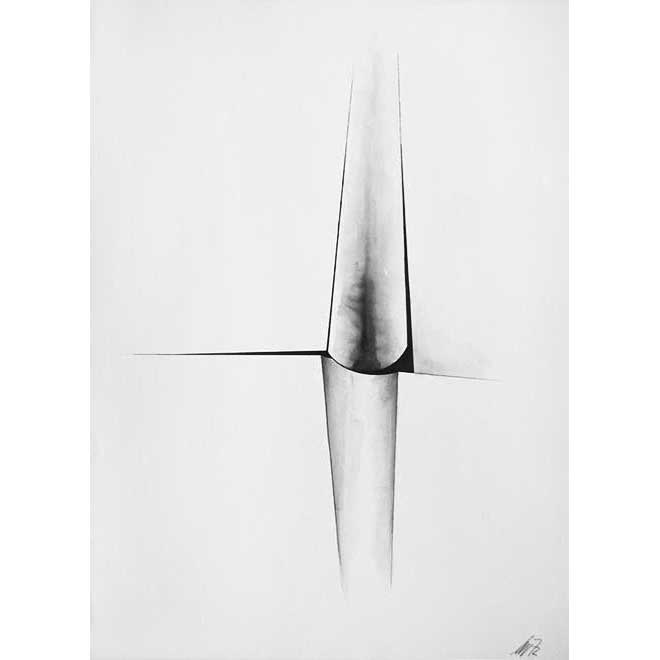 Ohne Titel, 1972, 46 × 63 cm, Gouache auf Papier