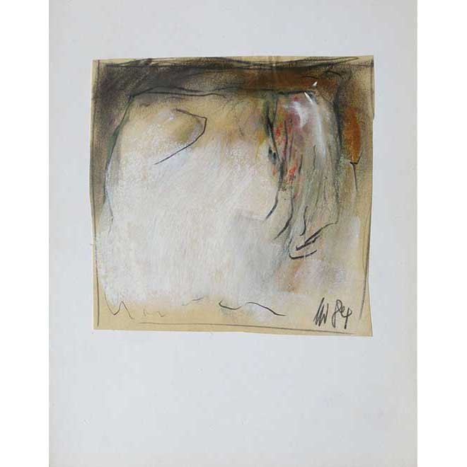 Ohne Titel, 1984, 16 × 16 cm, Mischtechnik auf Papier